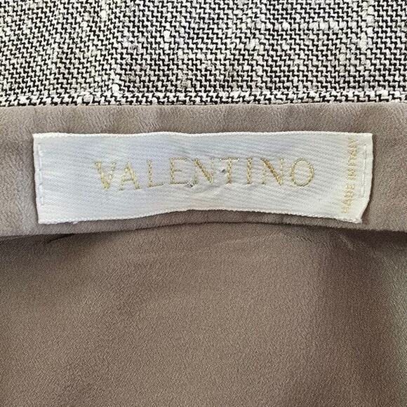 Valentino Beige Silk & Wool Blend Mini Skirt US 6 / Luxury Italian Designer - Picture 3 of 5